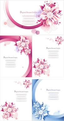 flowers arc poster background vector