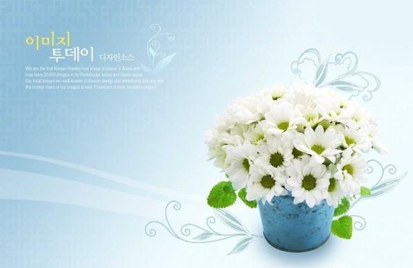 flowers background psd layered 10