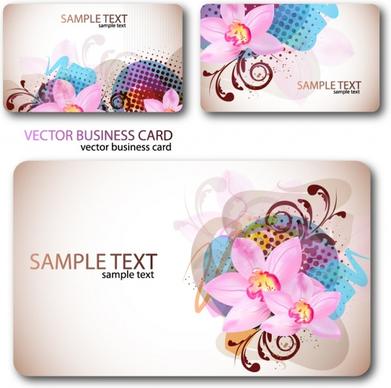 floral cards templates elegant colorful decor