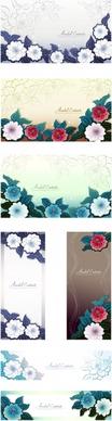 flowers background templates classical colored blurred design