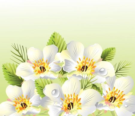 morning flowers background colorful 3d design