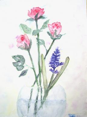 flowers bouquet painting