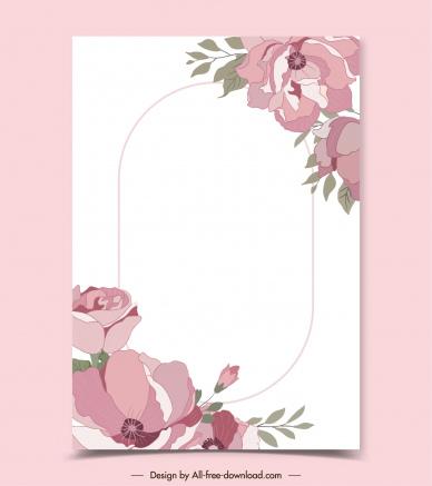 flowers card design element elegant classical