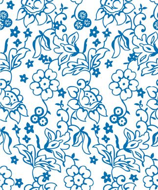 flowers decorative pattern background vector