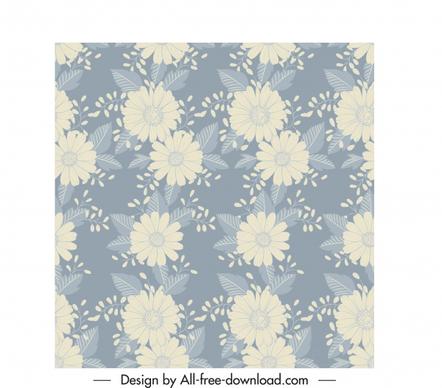 flowers pattern blurred classic design