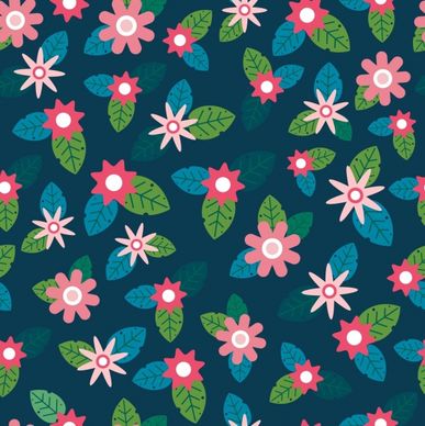 flowers pattern colorful classical repeating design