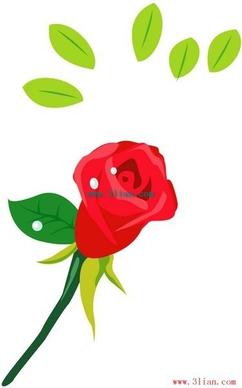 flowers red roses vector