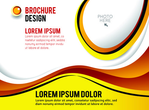 flyer and cover brochure abstract styles vector