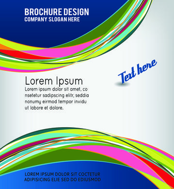 flyer and cover brochure abstract styles vector