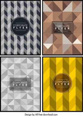 flyer cover templates abstract geometric polygonal decor