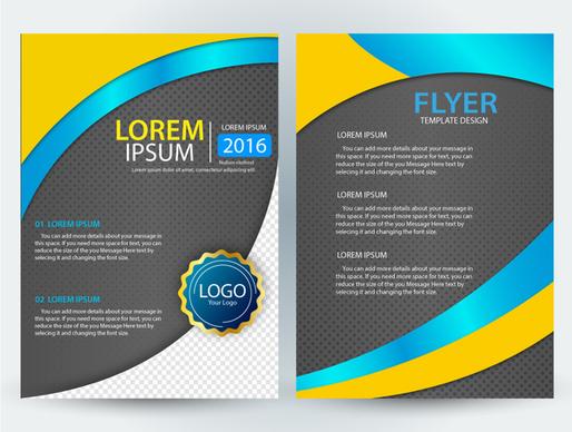 flyer design with curved illustration style