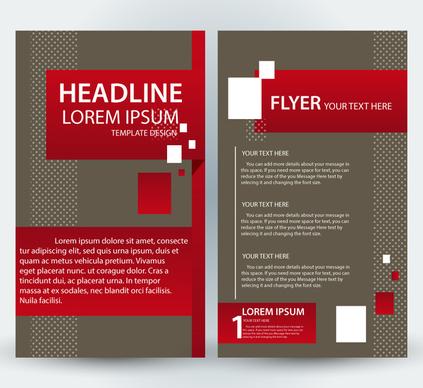 flyer template design with classical style
