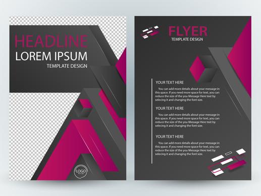 flyer template design with dark modern style
