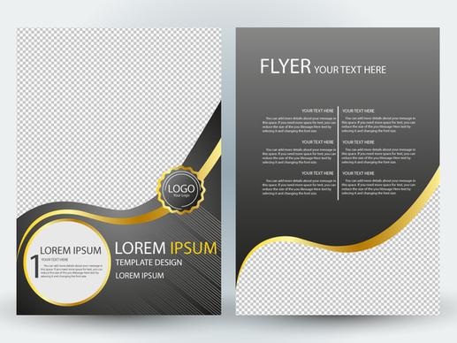 flyer template design with elegant style