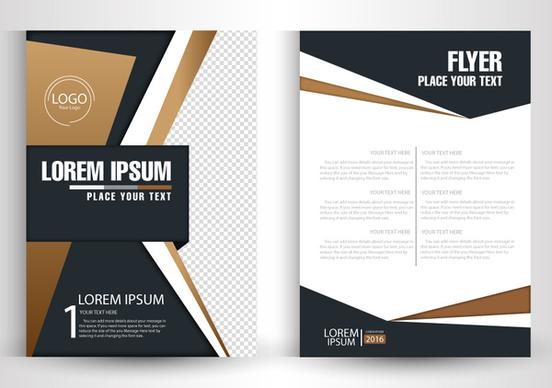 flyer vector design with abstract modern style