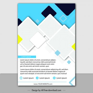 flyers business template elegant modern squared shapes decor
