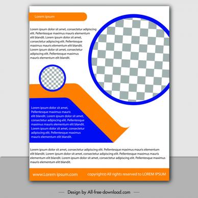 flyers cover template bright checkered round decor