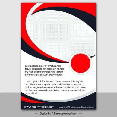 flyers cover template dynamic curve circle sketch