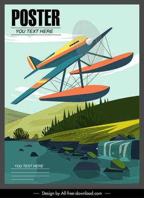flying boat poster template flying sketch