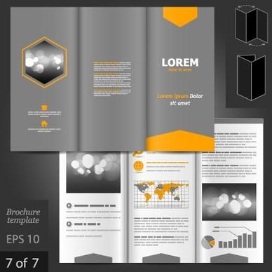 fold business brochure vector
