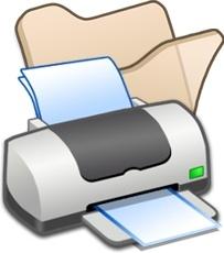 Folder beige printer