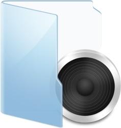 Folder Blue Audio