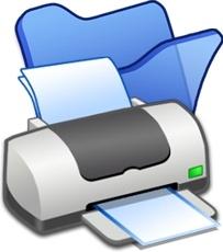Folder blue printer