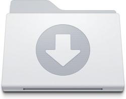 Folder Downloads White