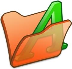 Folder orange font1