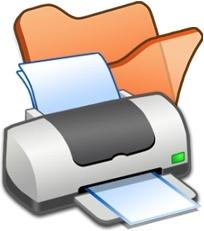 Folder orange printer