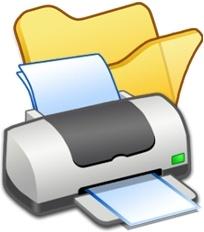 Folder yellow printer