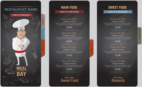 food and drink menu design creative vector