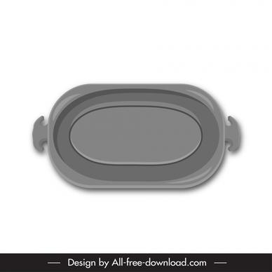food tray icon symmetric modern rounded shape design 