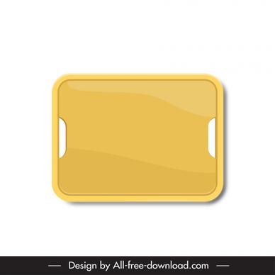 food tray icon yellow flat outline 