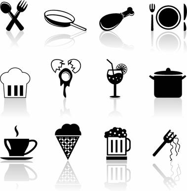Foods icon set