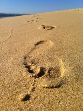 foot footprint sun
