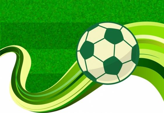 football background green field backdrop curves lines decoration