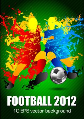 football euro cup12 elements background vector