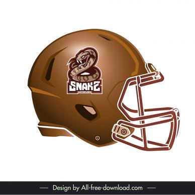 football helmet logo flat modern design 