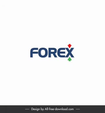 forex logotype modern elegant flat texts arrows sketch