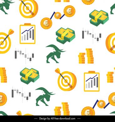 forex pattern repeating business elements decor