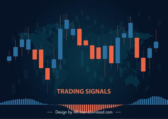 forex stock trading background dark dynamic fluctuating chart design