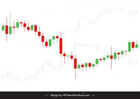 forex trading backdrop bright flat candlestick chart sketch