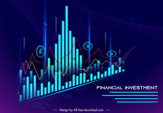 forex trading banner template dynamic 3d chart sketch