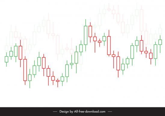 forex trading candlestick charts backdrop flat diagram outline