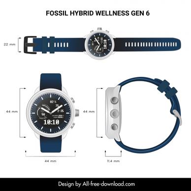 fossil hybrid wellness gen 6 watch design elements modern design