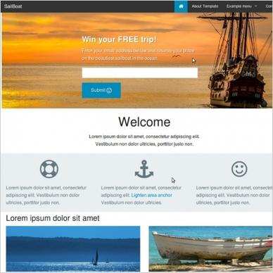 foundation 5 reasponsive website template sailboat