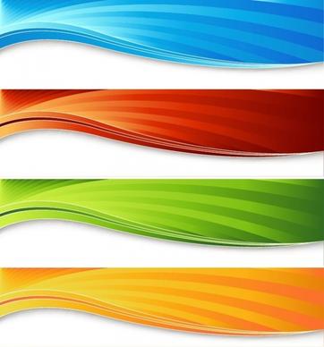 Four Colorful Banners Vector Graphic