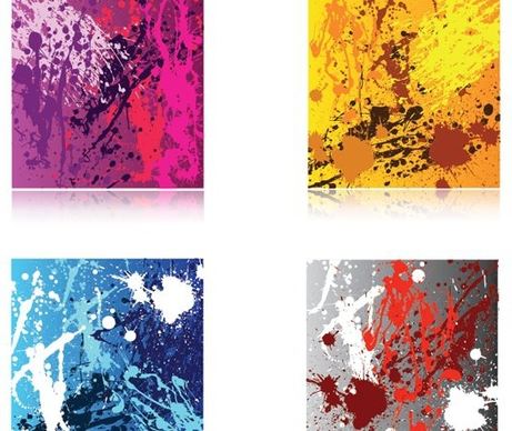 abstract background sets colorful grunge style