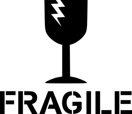 Fragile Sign clip art